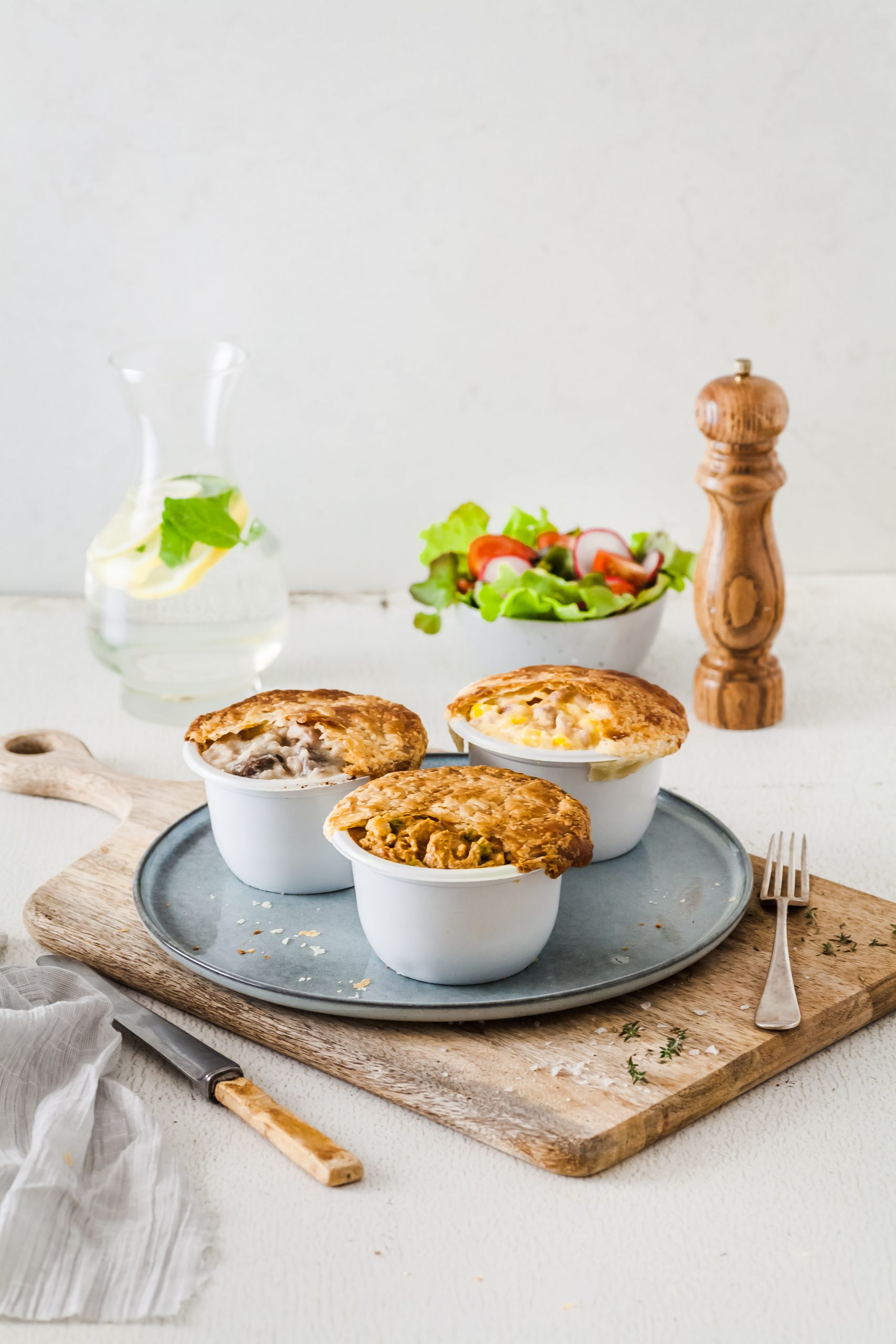 Vegetable & Bacon Chicken Pot Pies Lenard's
