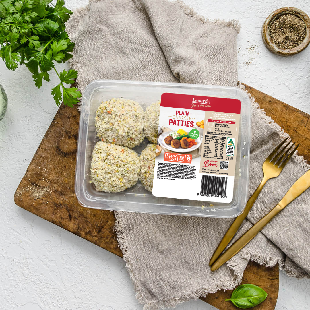 Plain Chicken Patties 6 Per Pack Lenard's