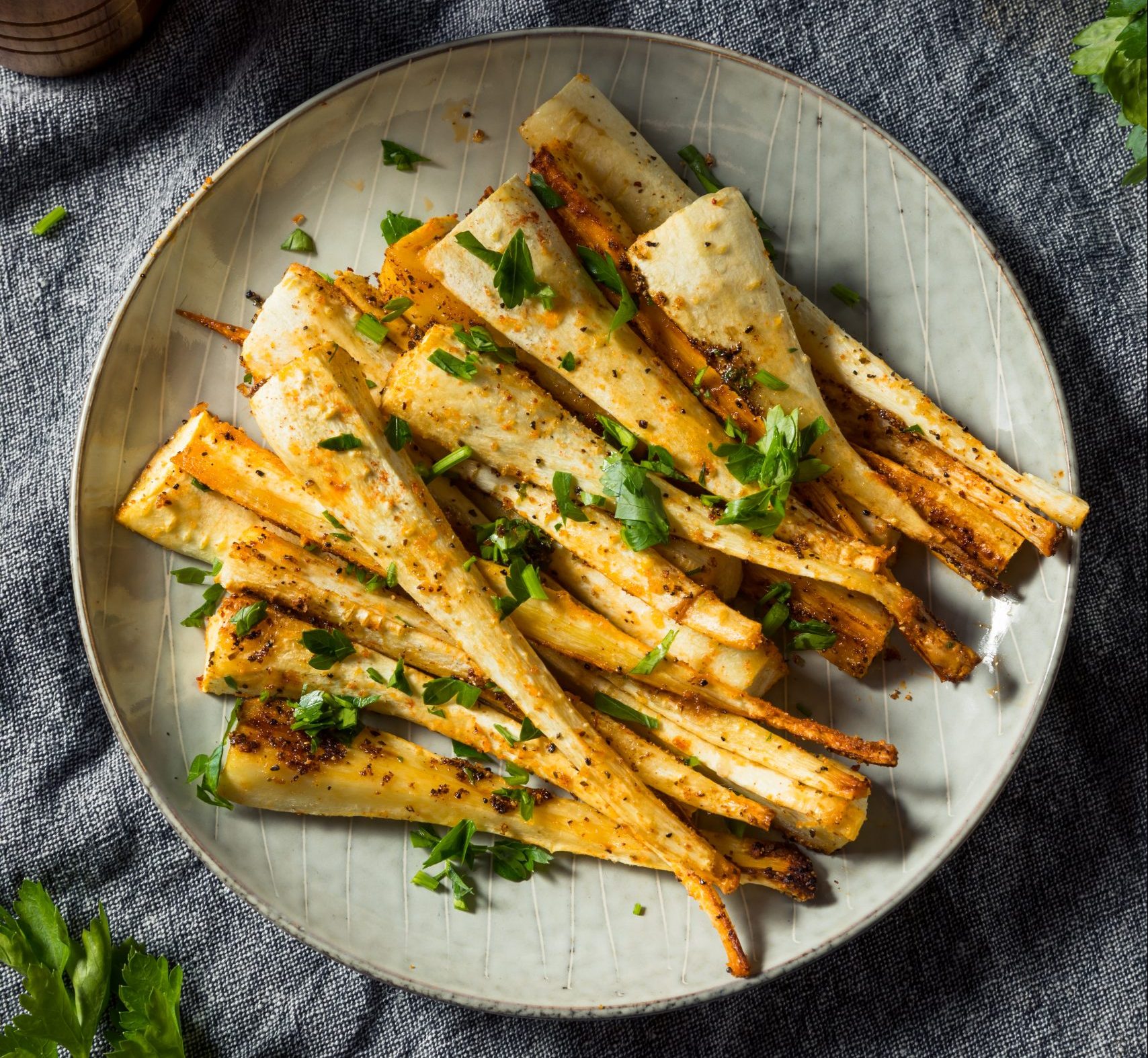 Spiced Maple Roasted Parsnips