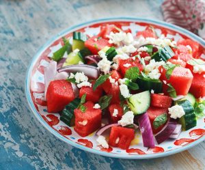 Watermelon, Cucumber & Fetta Salad