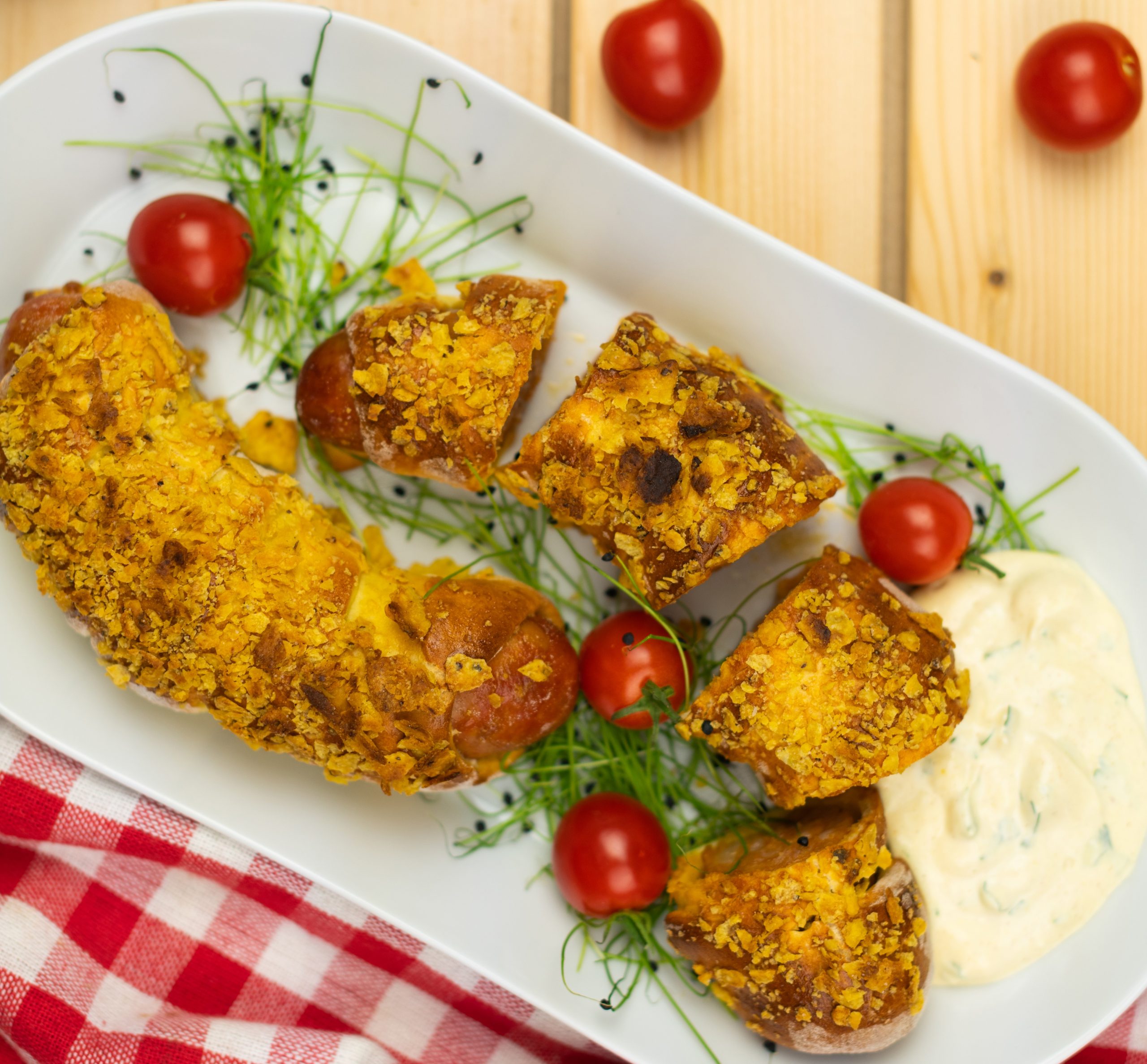 Crumbed Chicken & Cheese Sausages Lenard